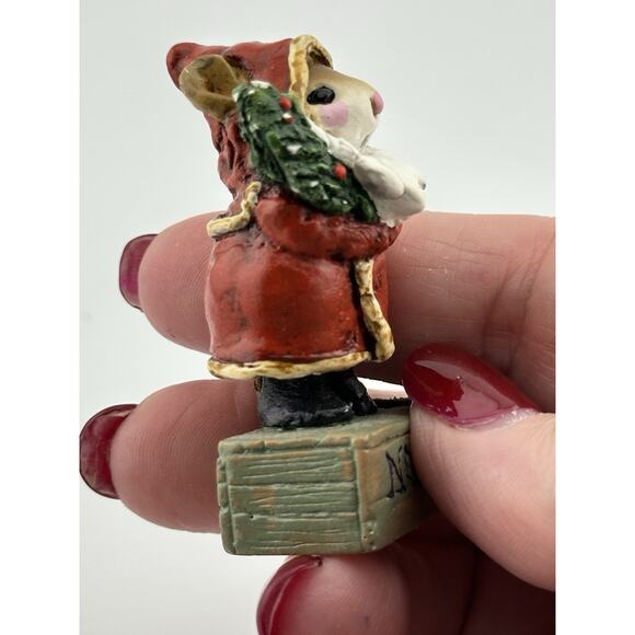 Wee Forest Folk "Father Chris-Mouse" 1989 AP M-146 Mouse Santa Figurine Retired - Picture 3 of 9